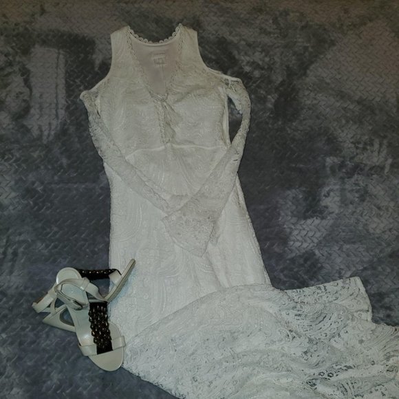 NWT Foxiedox lacy boho style maxi dress! Size: S - Picture 3 of 15